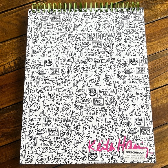 New Rare Keith Haring Art,Perforated sheets, Large Sketchbook NWOT - Picture 1 of 6